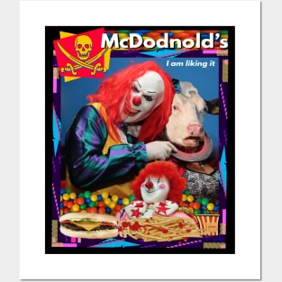 Fast Food Clown Parody Retro 90's Goth Horror Halloween Off Brand (Happy Halloween) Posters and Art